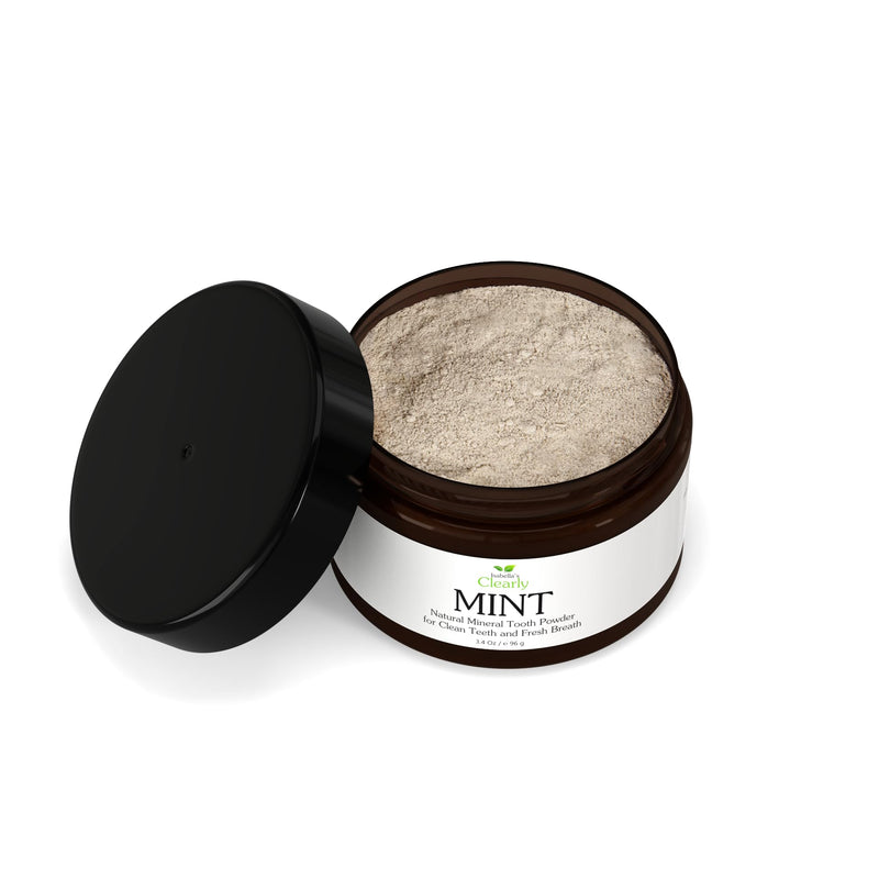 [Australia] - Isabella's Clearly Mint Remineralizing Tooth Powder - Natural Fluoride Free Toothpaste for Adults, Teeth Whitening, Xylitol, Baking Soda, Clay, Calcium 3.4 Ounce (Pack of 1) 