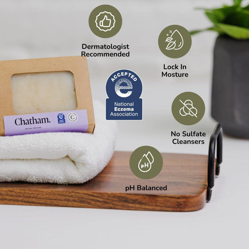 [Australia] - Chatham Natural Skin Care Eczema Relief Oatmeal Soap, oatmeal bath, treatment for eczema rosacea, psoriasis 1 