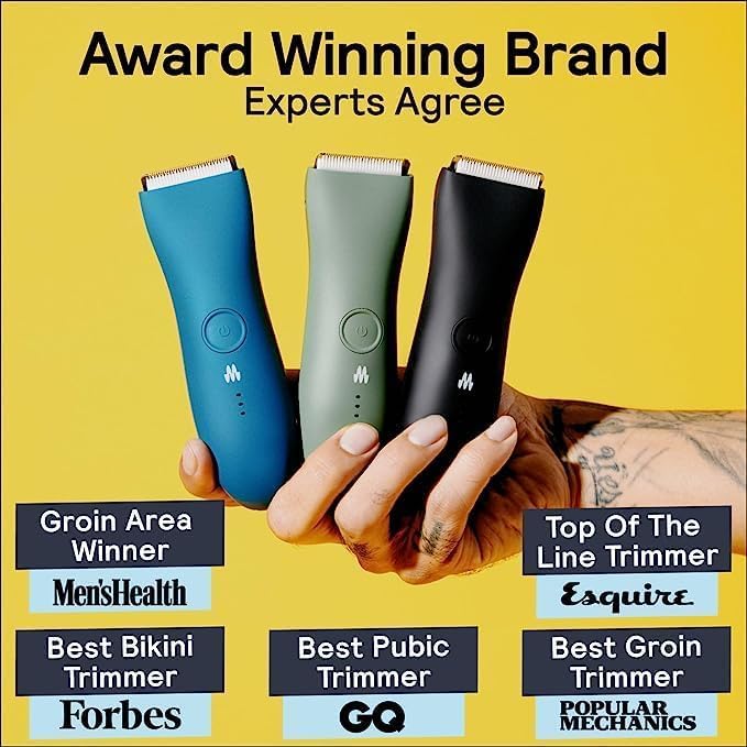 [Australia] - MERIDIAN - The Starter Package - Original Electric Body & Pubic Hair Trimmer Set, 1 Replacement Blade - Cordless, Waterproof, Rechargeable - for Men and Women - Easy & Pain-Free Grooming Kit - Sage Sage Trimmer + 1 Blade 