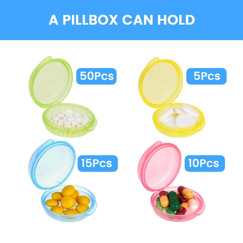 WLLHYF 5 Packs Mini Pill Case Small Pill Organizer Box Portable Vitamin Holder Travel Pill Container for Pocket Purse Pills Storage Box to Hold Medicine Cod Liver Oil | Portable Vitamin Holder, for Pocket Purse, Pills Storage Box, to Hold Medicine, Cod...