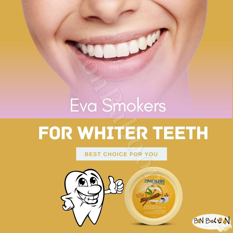 [Australia] - Eva Smokers Tooth Powder with Miswak Flavor Miswak Siwak Natural Herbal Halal for The Beauty and Radiance of Teeth Freshening (1 Pack = 1.41 oz / 40 gm) 