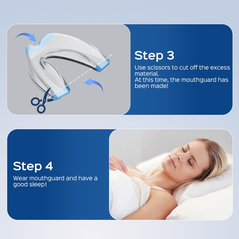 [Australia] - Mouth Guard for Grinding Teeth at Night & Clenching Teeth 2 Size - Upgraded Safety EVA Material Night Guards for Adults & Teens, Reusable Anti-Grinding Dental Guard for Bruxism Protection 