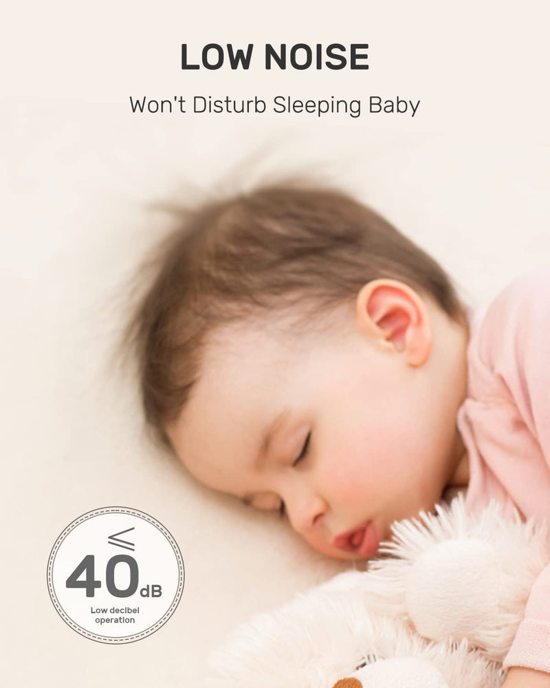 [Australia] - HEYVALUE Nasal Aspirator for Baby, Electric Baby Nose Sucker, Automatic Nose Cleaner with 3 Silicone Tips, Adjustable Suction Level and Music Soothing Function 