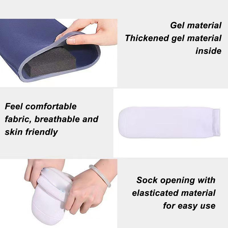 Prosthetic Calf Shrinker Amputee Socks, Soft Gel Calf Corrector, Prosthetic Calf Compression Sleeve Stockings for Shin Splint or Calves Support, Daily use (L) Large