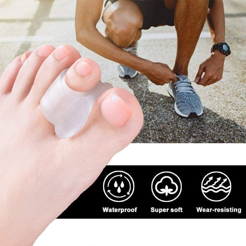 [Australia] - jinlanshop Large Toe Stretcher Toe Caps 4 Gel Toe Separators for Hallux Valgus Correction, for Overlapping Toes, Hammer Toes, Pain Relief 