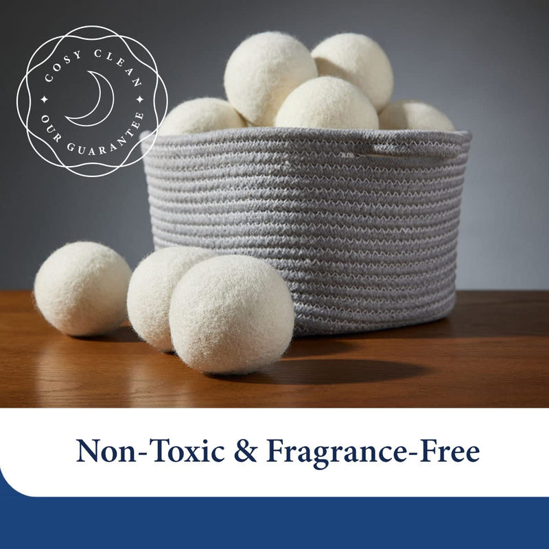[Australia] - Cosy House Collection Wool Dryer Balls - Premium Reusable Natural Fabric Softener - Eco-Friendly, Saves on Time and Energy - Soften Clothes Naturally - Reusable for Up to 3 Years - White (Pack of 3) 3-Pack 