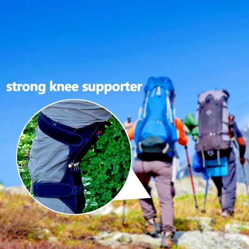 2025 Power Knee Braces Joint Support with 4 Spring, Adjustable Knee Stabilizer Pads for Sports, Knee Support for Pain Relief 2 Pack