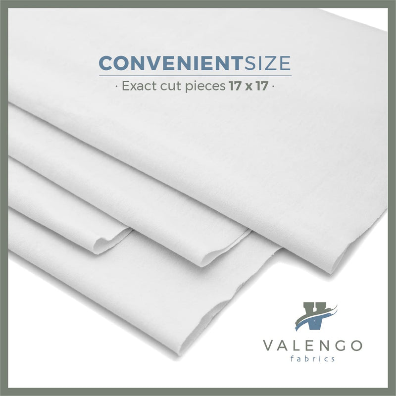 [Australia] - VALENGO New Lint Free Rags 100% Cotton Cloth, Soft Tshirt Rags, Lint Free Cloth for Staining Wood, Cast Iron, Rags for Cleaning, Dusting, Polishing, Painting Art, Bag of 7 Rags 17”x17”- (Pack of 7) Pack of 7 