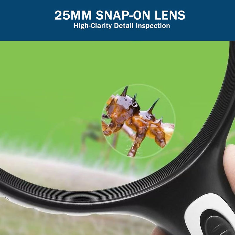 [Australia] - iMagniphy Large Magnifying Glass with Light - 5.5-inch Lens Magnifier, 2X & 5X Magnification for Seniors with Macular Degeneration - Lighted Magnifying Glass for Reading, Soldering, Cross Stitch 