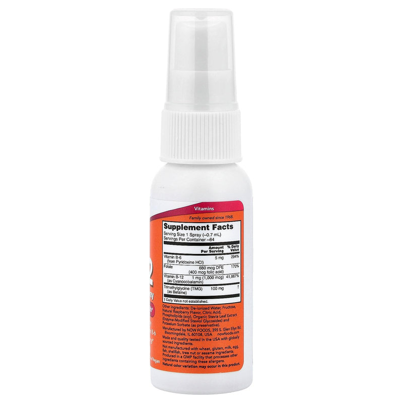 NOW Foods B-12 Lipospray, 2 oz Spray