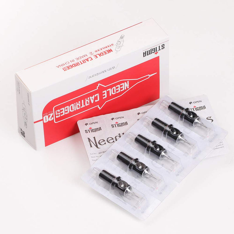 [Australia] - STIGMA #12(7RL) Standard Disposable Tattoo Needle Cartridges with Membrane Safety Cartridges for Tattoo Artists Round Liner 20Pcs Standard Pack EN05-20-1207RL 1207RL 