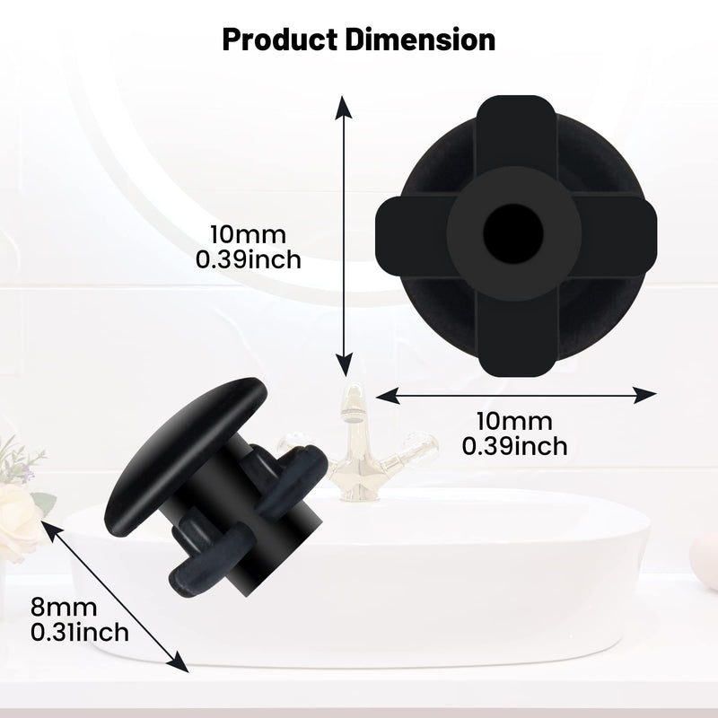 [Australia] - Replacement Tank Valves 6 Pack Compatible with Water Flossers WP900, WP112, WP250, WP300, Ultra, Nano, Traveler, VAVA, H2o (Black) Black 