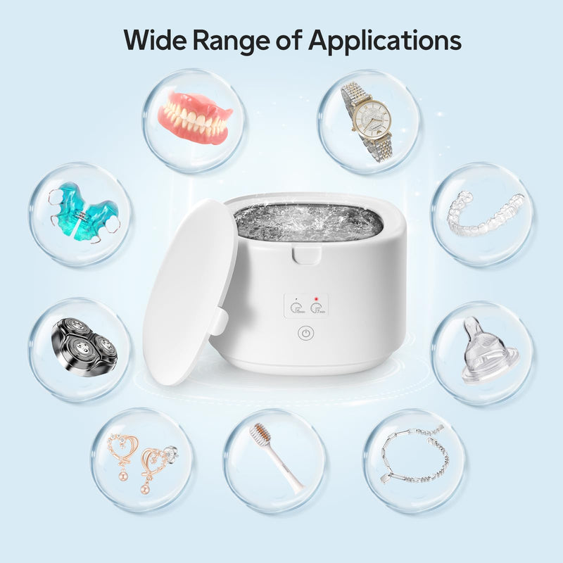 [Australia] - 230ML High-Frequency Vibration Cleaning Retainer Cleaner Machine, 30W/45kHz Dedicated Dental Cleaning, Portable Mini Ultra Sonic Denture Cleaning for Mouth Guard, Aligner, Night Guard, Braces 