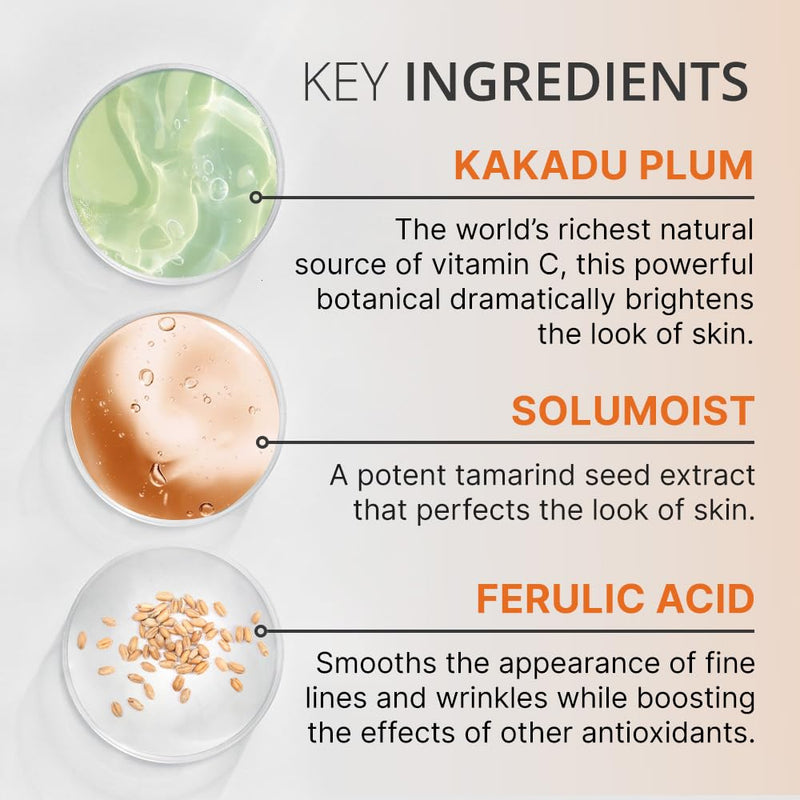 goPure Actives Vitamin C Serum - Brightening Serum with Vitamin C and Ferulic Acid, Face Moisturizing and Anti-Aging Benefits, Improves Skin Discoloration and Visibly Reduces Dark Spots - 1 fl oz