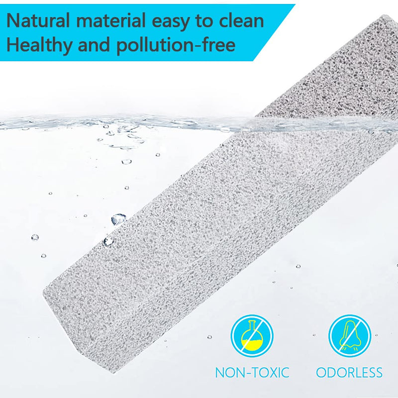 [Australia] - 4TH Pumice Stone for Toilet Bowl Cleaning,Remove Away Limescale Stain,Hard Water Rings,Calcium Buildup,Iron and Rust,Scouring Stick for Tile/Bath-tub/Kitchen/Grill/Household - 4 Pack 4P-Grey 