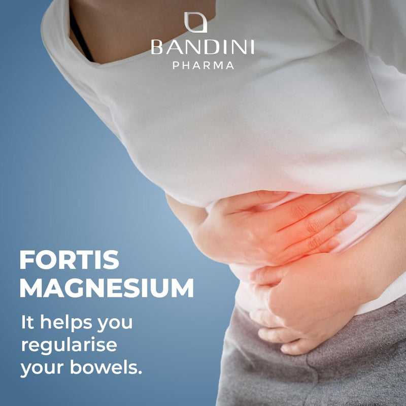 Bandini® Fortis Magnesium 300gr Vegan - Complete Mag Powder - Based on Magnesium Carbonate - Strong Laxative for Constipation, Anxiety and Stress, Memory - Reduction of Tiredness and Fatigue