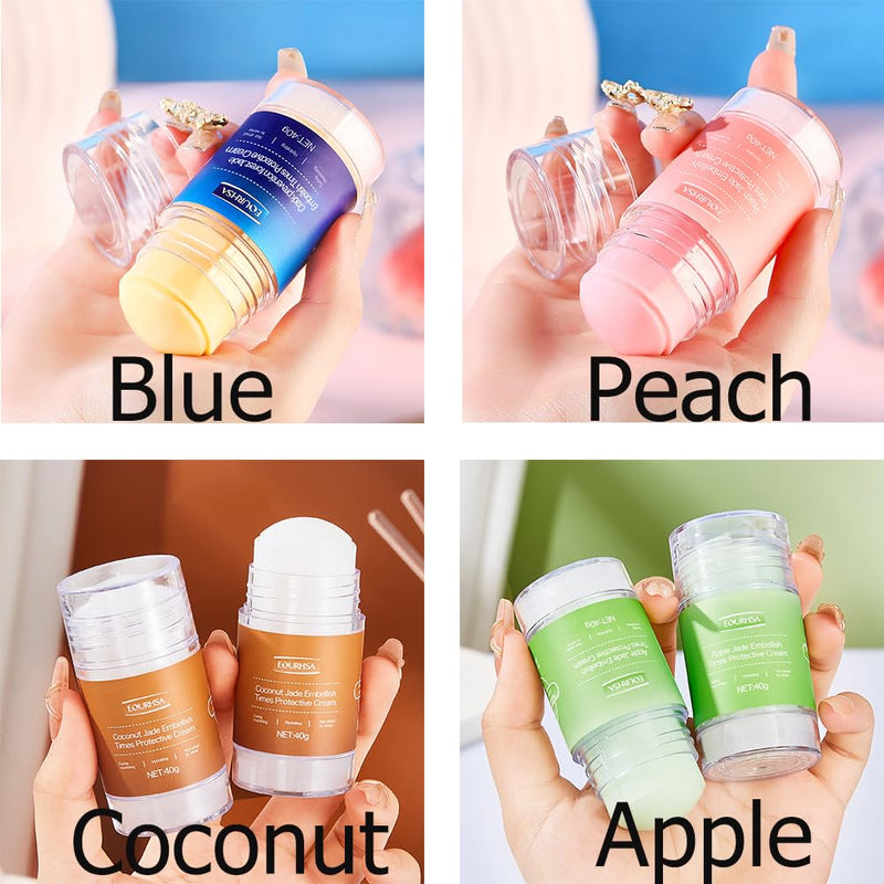 [Australia] - Crack Feet Prevention Stick, Heel Cream For Dry Cracked Feet, Foot Care Cream Moisturizing Foot Balm, Remove Dead Skin And Softening Dry Skin (Pink+Blue) Pink+Blue 