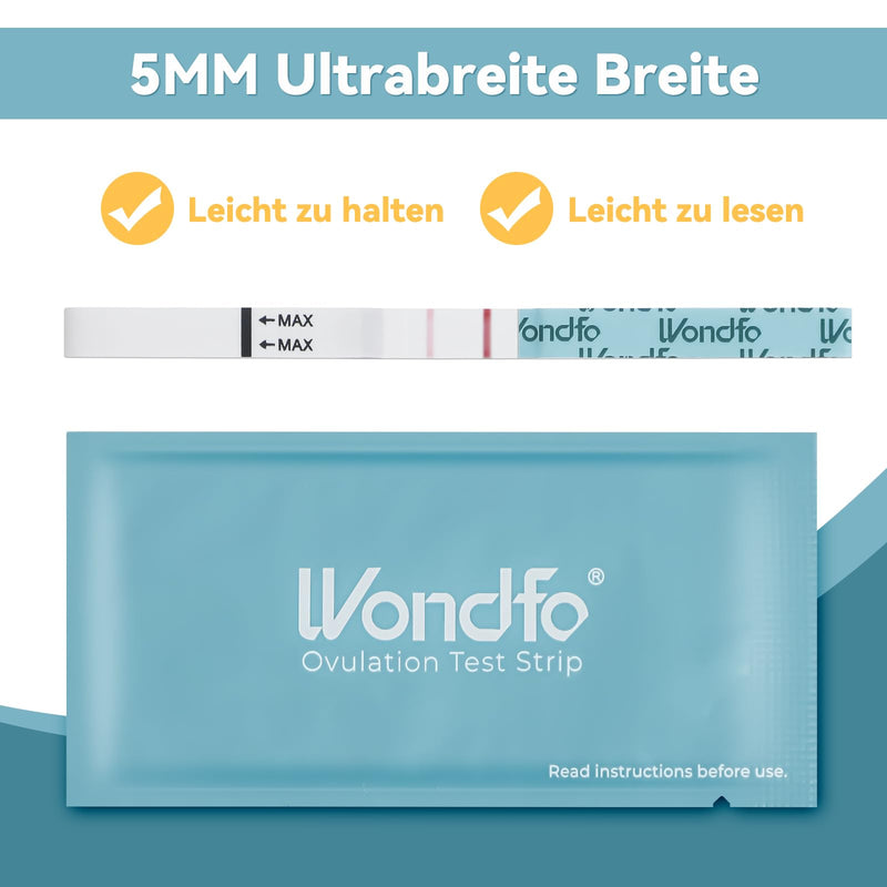 [Australia] - Wondfo Ovulation Test 20x LH 0-65mIU/ml Continuous Prediction of Ovulation Days Fertility Test Strips Quantitative Ovulation Tests for Women at Home Pinpoint 2 Peak Fertility Days 