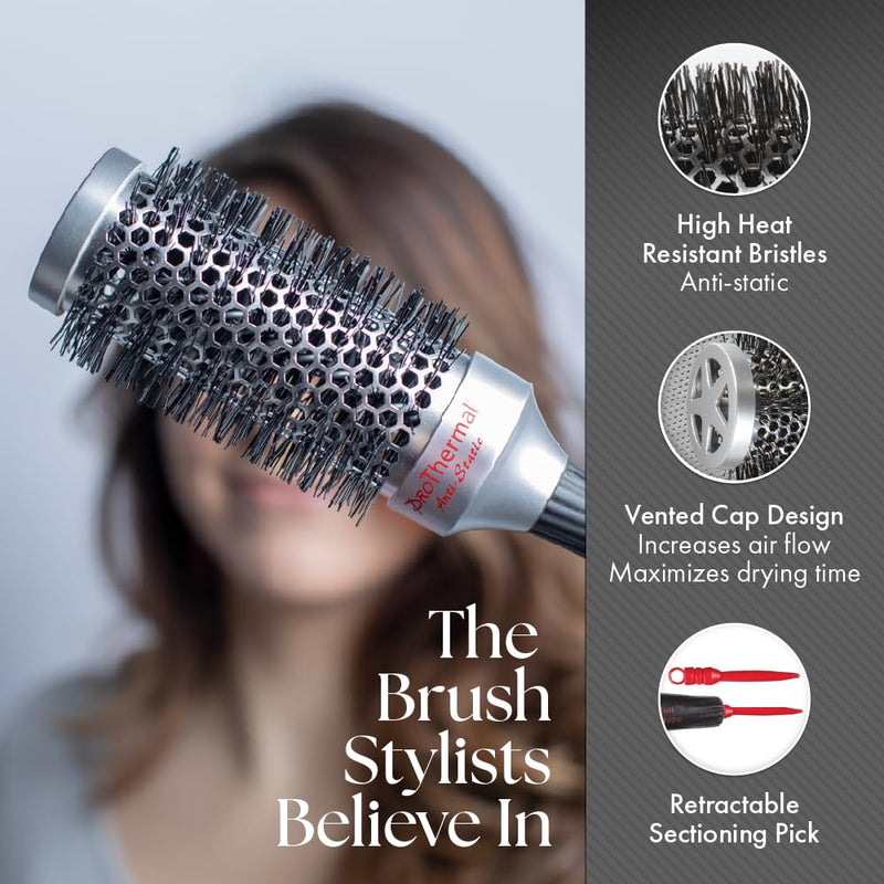 Olivia Garden ProThermal Anti-Static Round Hair Brush (not electrical) 1 1/4"