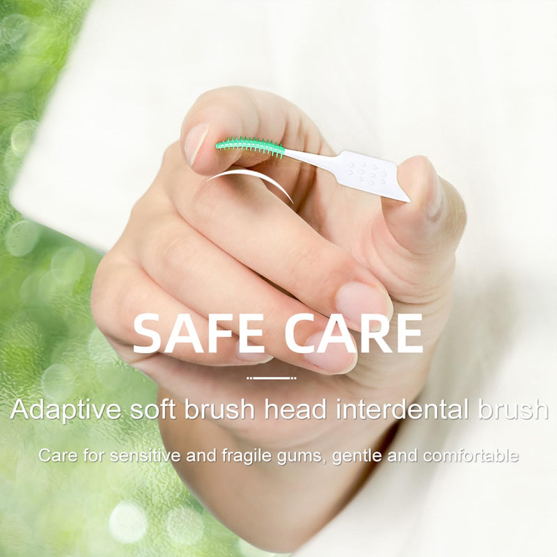 Super Deer Dental Floss Picks Soft Silicone interdental Brush, Braces Brush, Floss Picks for Teeth, Disposable interdental Brush, Suitable for Cleaning Teeth Health (2) 2