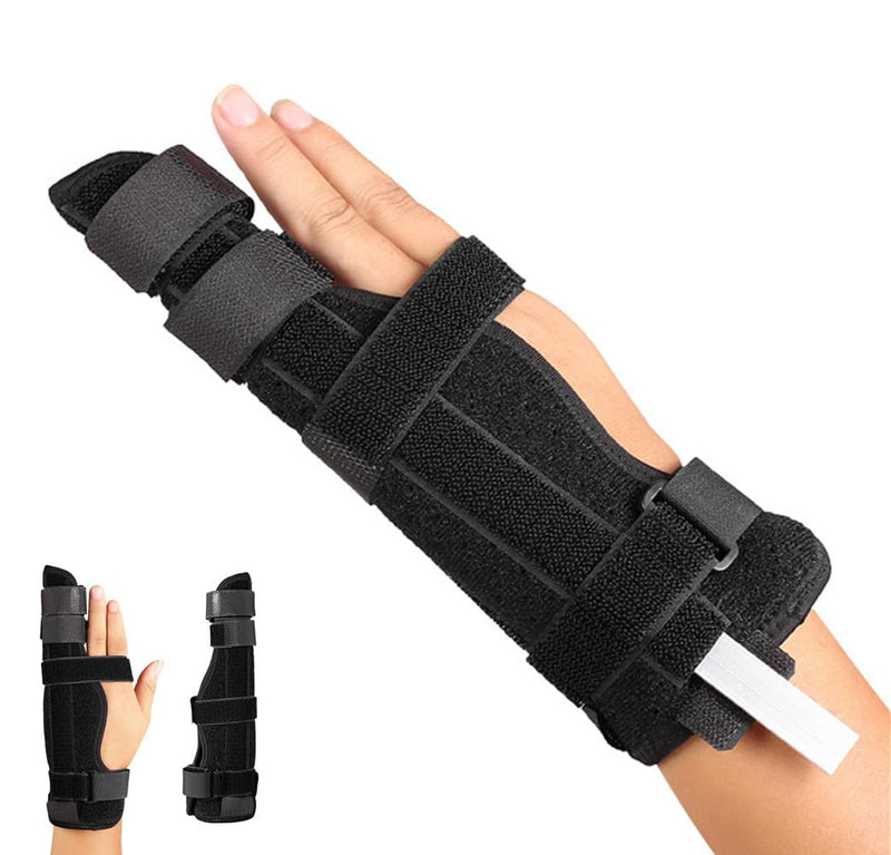 [Australia] - Finger Splint Brace - Adjustable Finger Brace for Ring and Pinky Finger + Trigger Finger Splint - Reversible Finger Immobilizer for Straightening Arthritis Sprains Pain Relief (Right or Left Hand) 