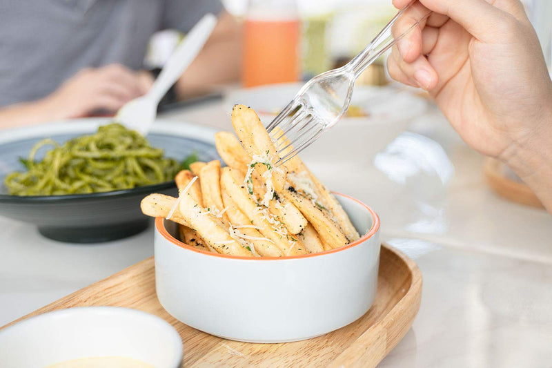 [Australia] - POSATE Heavy Weight Plastic Forks, Clear Disposable, 100 Count 