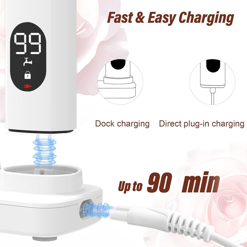 [Australia] - Bikini Trimmer for Women and Men,5-in-1 Wet/Dry Body Hair Trimmer,Gentle Hair Removal Shaver for Full Body Groomer,Electric Razor Shaver with USB Charge Dock-No Nick, No Cut, No Razor Burn,Pink Pink 