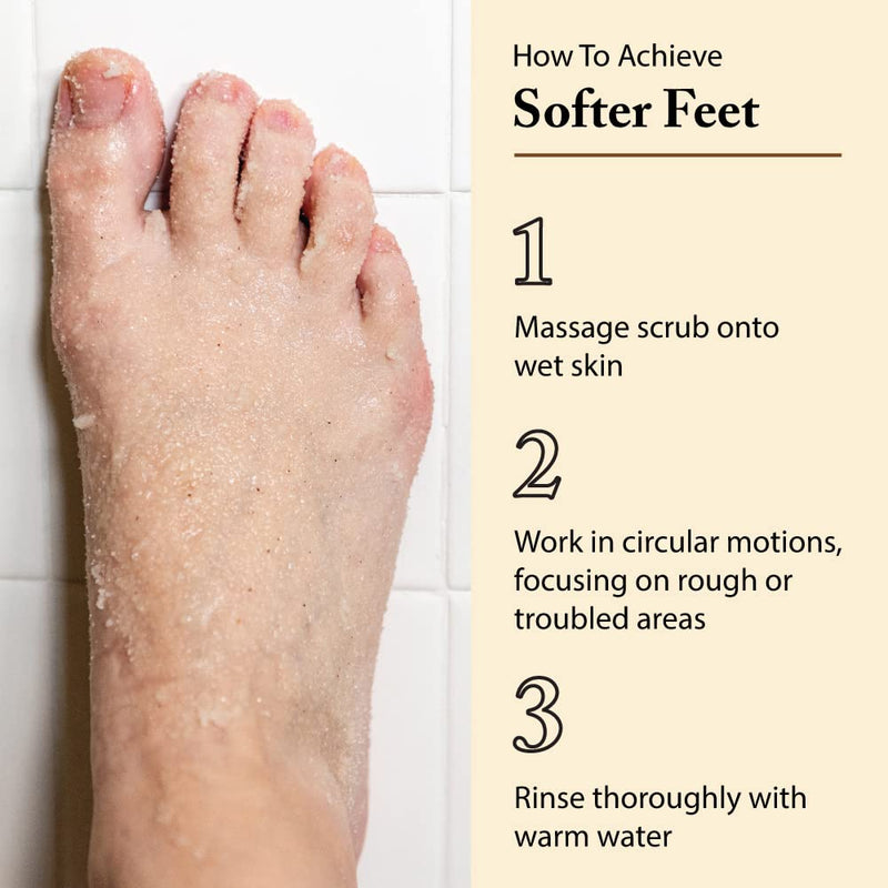 [Australia] - FootFitter Natural Foot Scrub with Sea Salt, Deep Exfoliating Foot Care for Dry Skin, Calluses, and Cracked Heels, Smooths Dry Feet (Made in Germany) Sweet Vanilla Scent 