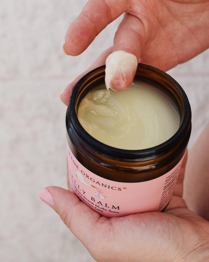 [Australia] - Irene Organics Organic Belly Butter for Pregnancy Stretch Mark Prevention and Treatment Award Winning Anti Stretch Mark Tummy Balm For Pregnancy and Postpartum 8oz - Hydrating Bump Cream Belly Balm 8 Ounce 