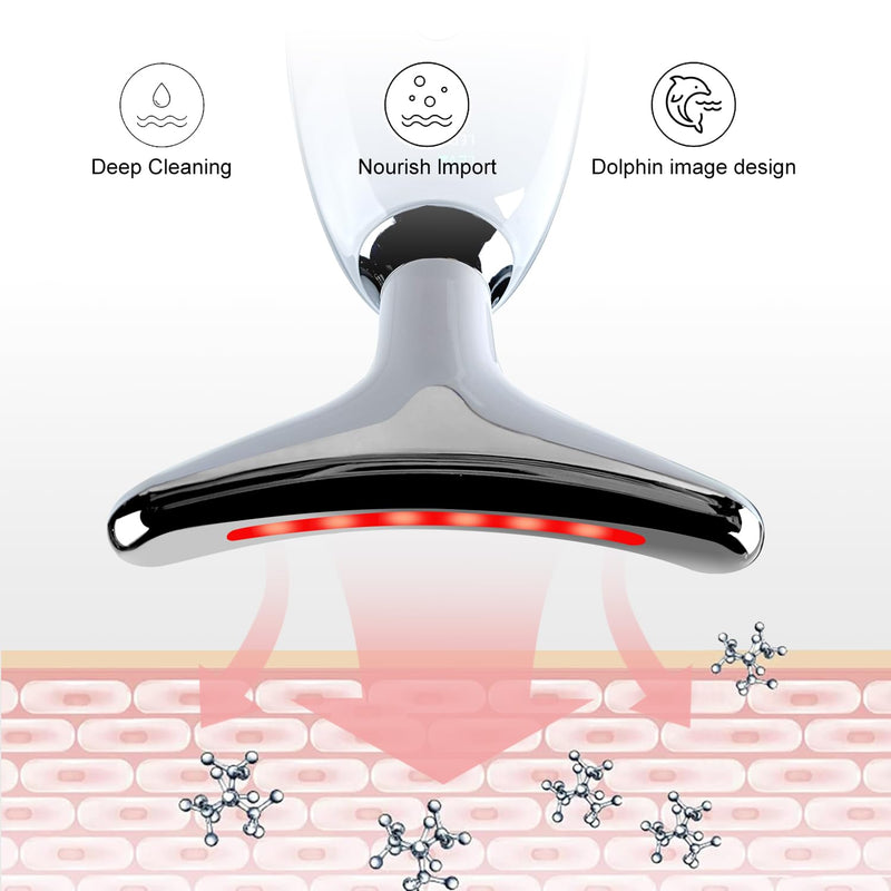 Face and Neck Massager，7 Color Multifunctional Facial Skin Care Tools, Led Face and Neck Beauty Device for Home Use