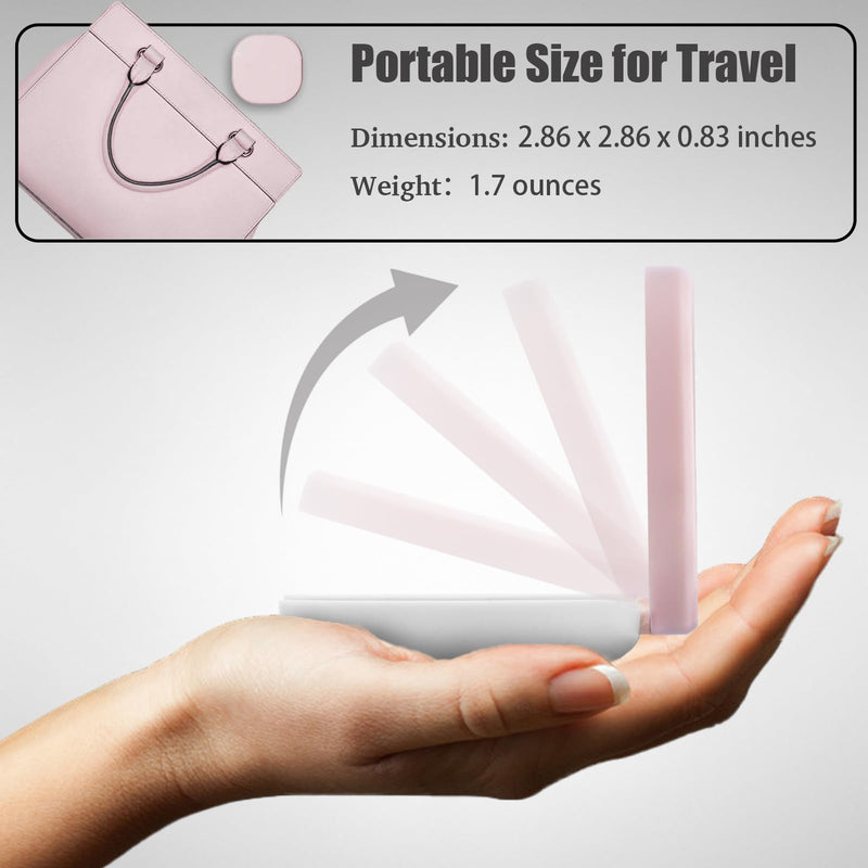 [Australia] - Contact Lens Case, Portable Contact Case with Contact Lens Applicator Tool and 3pcs Extra Solution Soaking Cases for Daily Vision Care and Outdoor Use, Travel Size (Pink) Blush Petal 