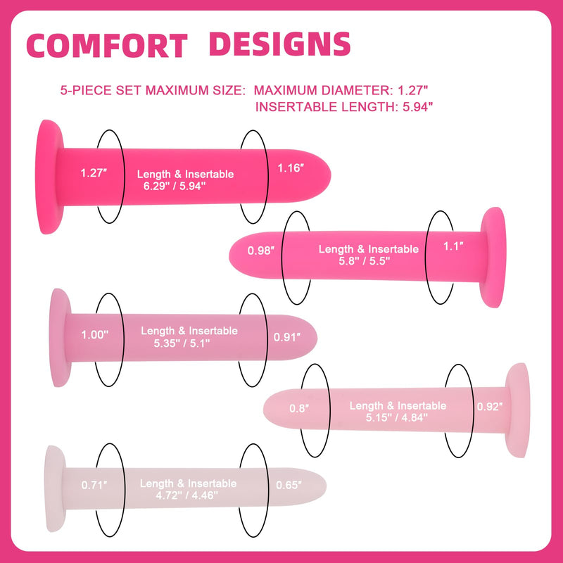[Australia] - Silicone Pelvic Floor Muscle Exerciser Trainer Set - 5 Kit System (Small Set) 