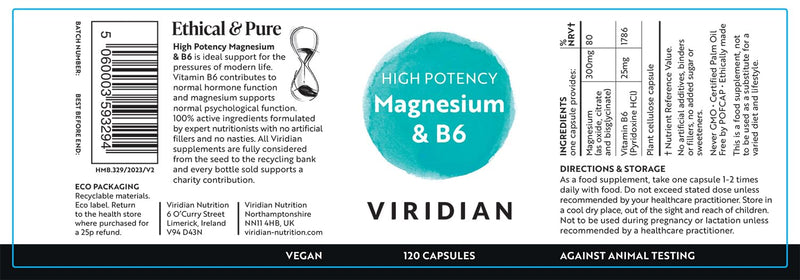 High Potency Magnesium with B6