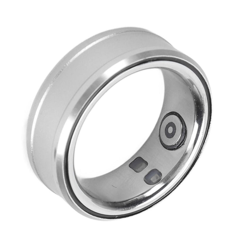[Australia] - FOSA Smart Health Ring, NFC Sleep Monitor with Temperature Tracking, Step Counter, IP68 Waterproof, for Video Scrolling, Book Page Flipping (Silver) 