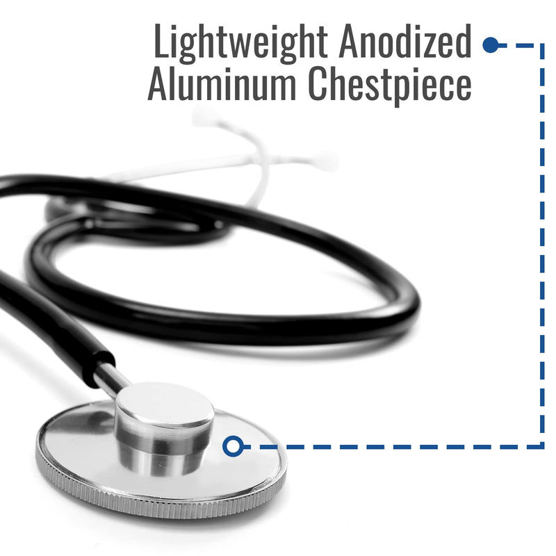 [Australia] - MABIS Spectrum Series Lightweight Nurse Stethoscope, Black, 30 Inch Pack of 1 