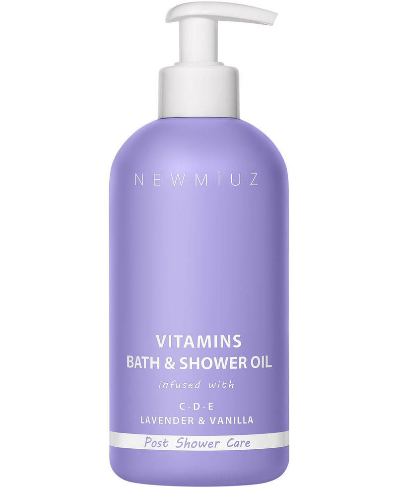 New Miuz Lavender Vitamin InShower Body Conditioner Soft Skin Natural Post Shower Care Moisturizer for Body Legs Nourishing Bath Oil Lavender Vanilla Self Care Spa Gift
