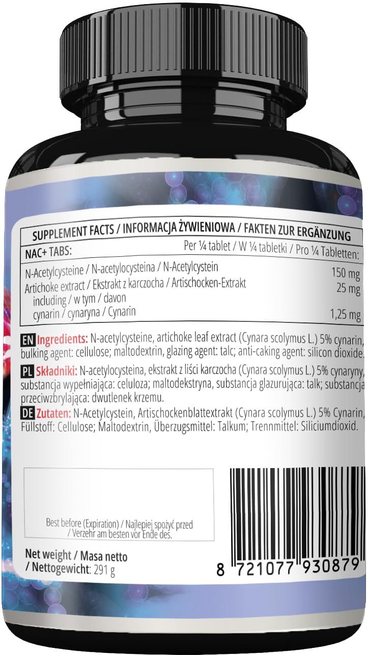 NAC+ 150 mg - N-Acetyl L-Cysteine and Artichoke Extract, 300 Vegan Tablets, 1200 Servings, Amino Acid Dietary Supplement, Supports Detox and Liver Health - by Apollo's Hegemony Tablet 300 count (Pack of 1)