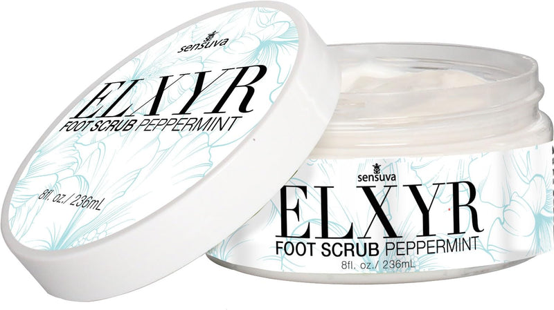 [Australia] - Sensuva ELXYR Foot Scrub | Peppermint | Foot Exfoliator, Great for Cracked Heels, Pedicures, Dead Skin Remover, Exfoliant for Calluses, Moisturizer for Dry Skin - 8 Oz 