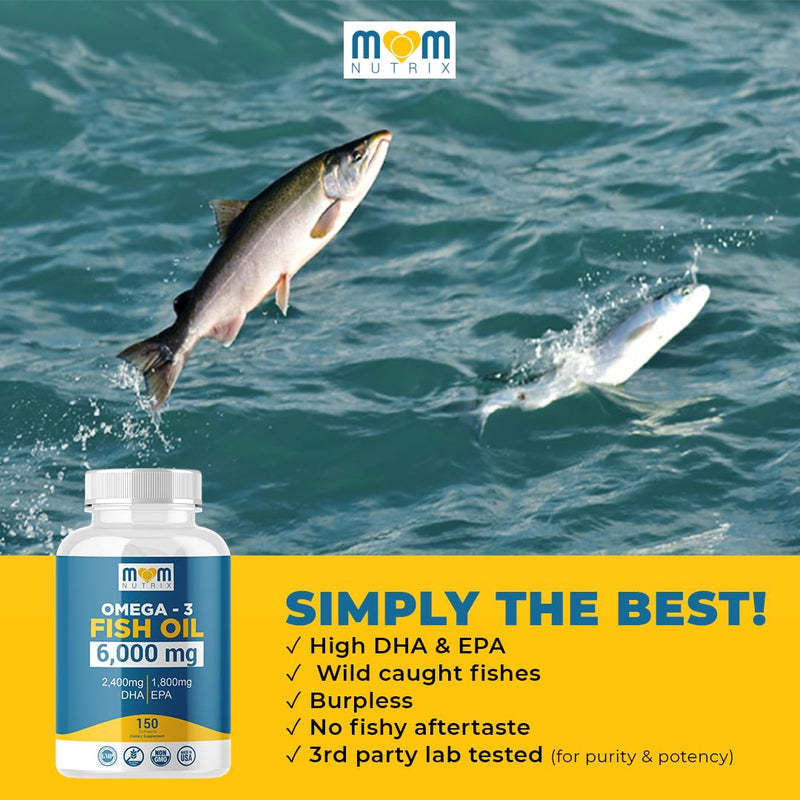 [Australia] - Omega 3 Fish Oil with Maximum EPA DHA - Supports Brain, Liver, Heart & Immunity - Made in The USA - 150 Softgels 