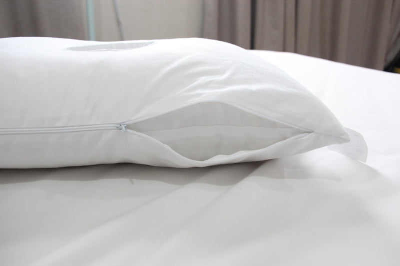 [Australia] - Ear Pillow Designed for Sleeping Comfort with Sore Ear Relief | Specialized for Ear Piercings | Memory Foam Pillow Tailored Chondrodermatitis CNH | Side Sleepers Piercings (White/Cotton, 3 Piece Set) White/Cotton 