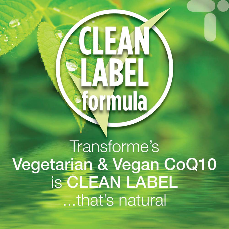 Transforme CoEnzyme Q10 100mg with Vitamin B6 | Vegetarian & Vegan | 120 CoQ10 Naturally Fermented Capsules | Natural Ingredients | Dairy & Gluten Free | Made in the UK