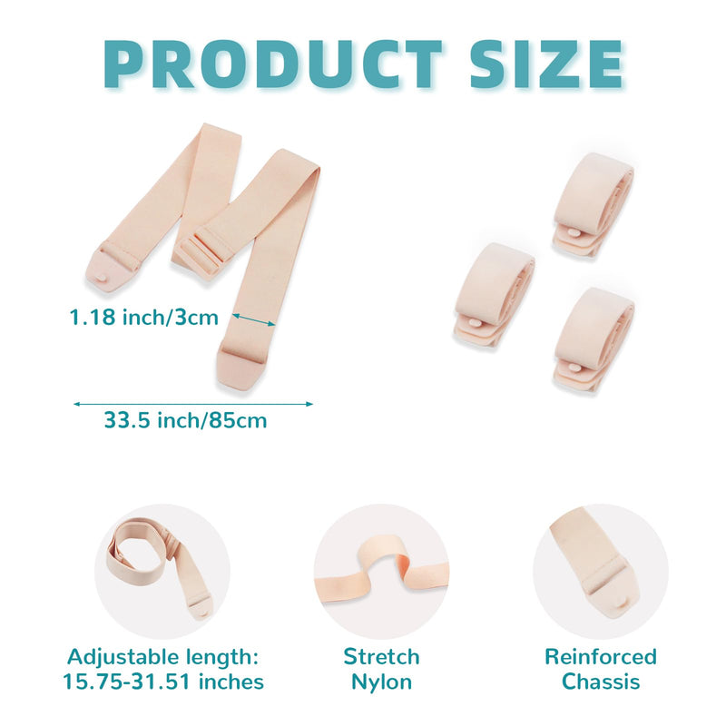 [Australia] - 3 Pack Adjustable Ostomy Support Belt, Colostomy Belt 31.5x1.18 Inch Reinforcement of Chassis, Prevents Chassis Detachment & Warping, Ideal for Post Colostomy Belt Surgery Care 3 