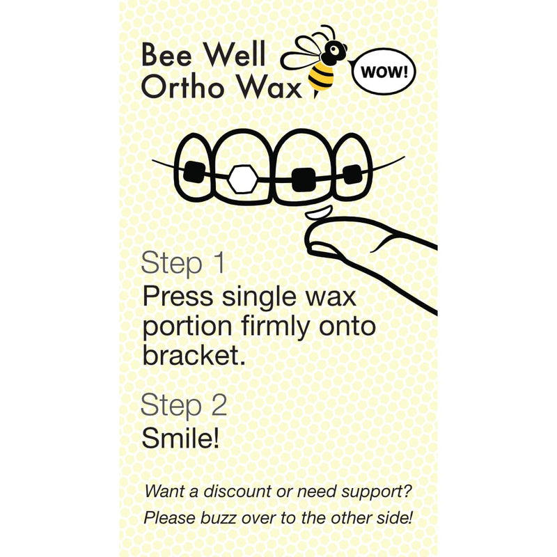 [Australia] - Bee Well Ortho Wax Pure | All Natural Extra Firm Braces Wax | Protect, Prevent & Relieve Orthodontic Braces Discomfort & Mouth Pain | Aluminum Jar | 75 Pieces of Wax for Braces 