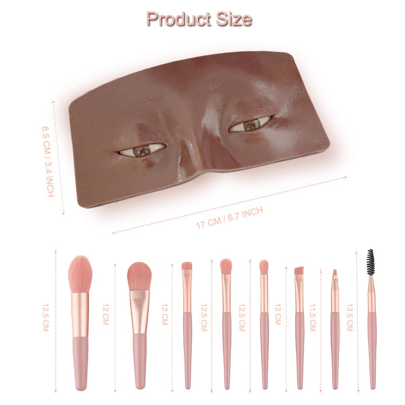 [Australia] - 3D Realistic Makeup Practice Face Board Set With Kit for Professional Artists, Students and Beginners - Eyes and Eyeshadow Training Mannequin #4 