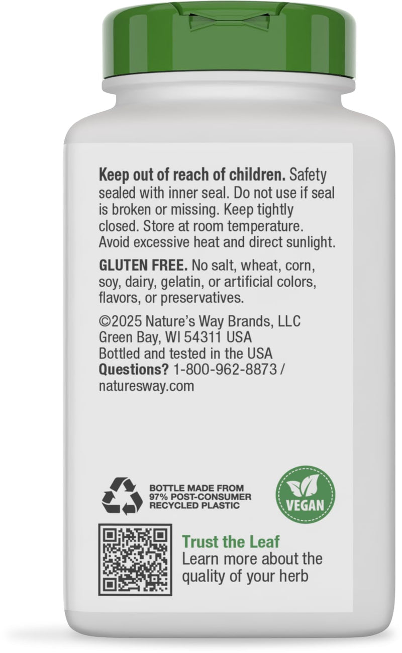 Nature's Way Ginger Root Capsules,1,100 mg per Serving, Vegan, 240 ct | Non-GMO Project Verified Ginger Supplement for Digestive Comfort and Motion-related Nausea Support*, 240 Capsules 240 Count (Pack of 1)