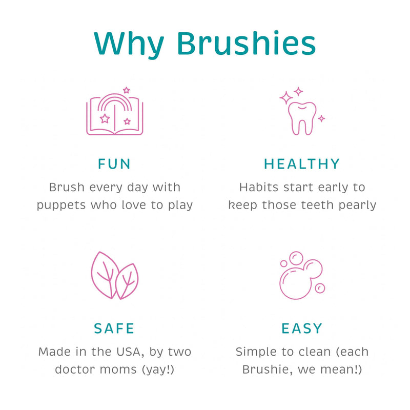 [Australia] - The Brushies Pinkey The Pig Toddler Toothbrush & Storybook Set/Dental Item and Book/Youth Tooth & Gum Care/Ages 4 Weeks to 4 Years 