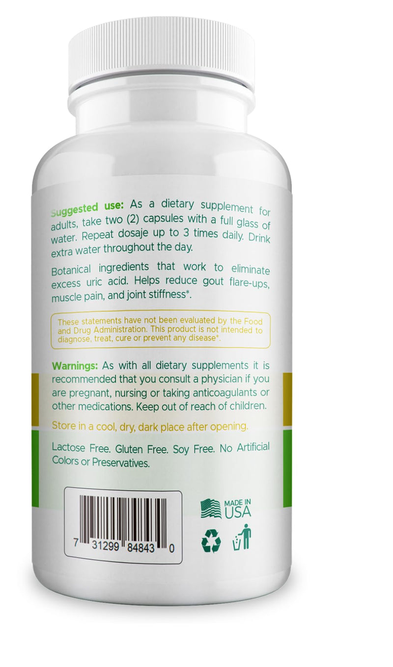 – Vitatonic Uric Acid Balancing Aid for Both Genders - Herbal Joint Care Detox Solution – Enhance Mobility - GMO-Free, Gluten-Free - 60 Capsules. (1) 1
