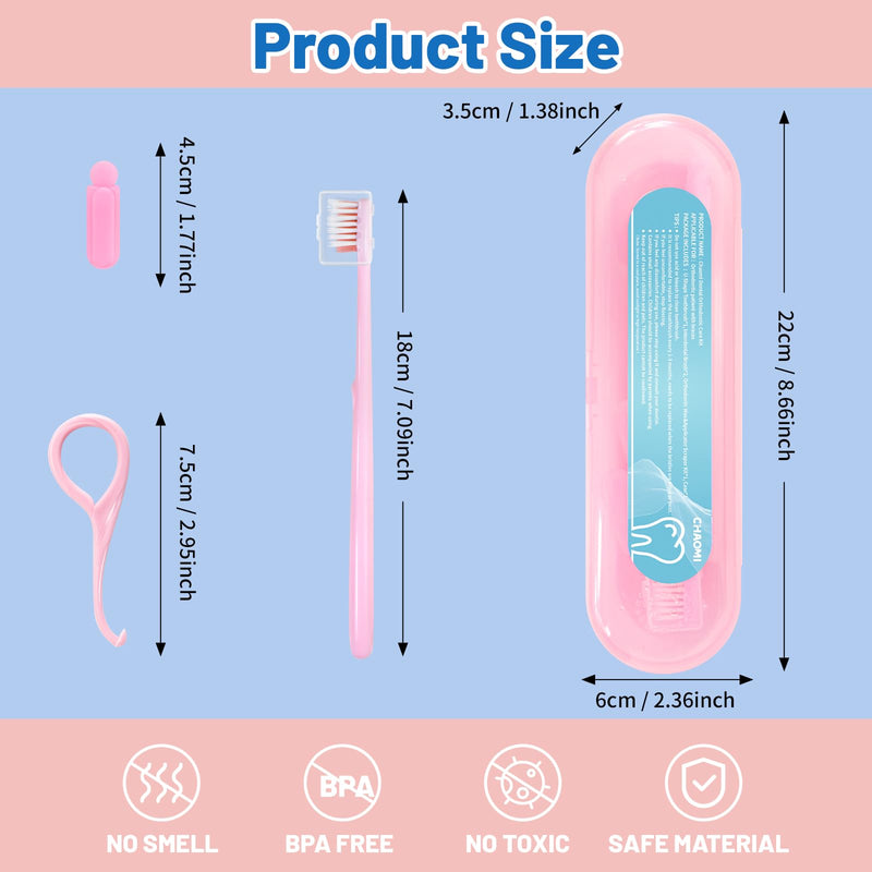 [Australia] - Orthodontic Care Kit for Invisalign Users – Includes V-Shape Toothbrush, 2 Flavored Chewies, Aligner Removal Tool, Breathable Retainer Case – Portable Dental Cleaning Set for Travel & Daily Use Blue Care Kit Compatible With Invisalign 