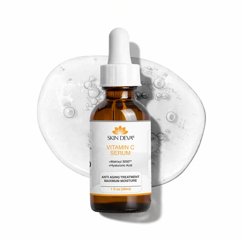 Skin Deva Vitamin C Face Serum, with Hyaluronic Acid, Matrixyl 3000, Anti Aging Serum, Anti Wrinkle Facial Serum - Improve Appearance of Dark Spots, Fine Lines, Glowing, Serum for Face (Pack Of 2) 2 Fl Oz (Pack of 1)