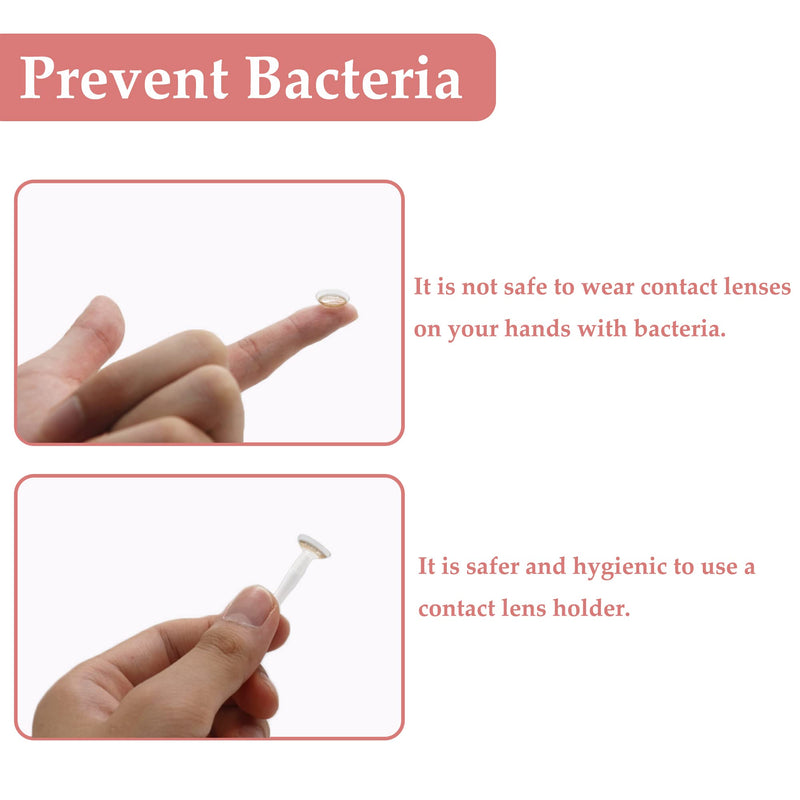 [Australia] - laeeyin Contact Lens Case Portable Hygiene Contact Lens Case Travel Set with Mirror for Daily Trips such as Traveling and Working (Pink) Pink 